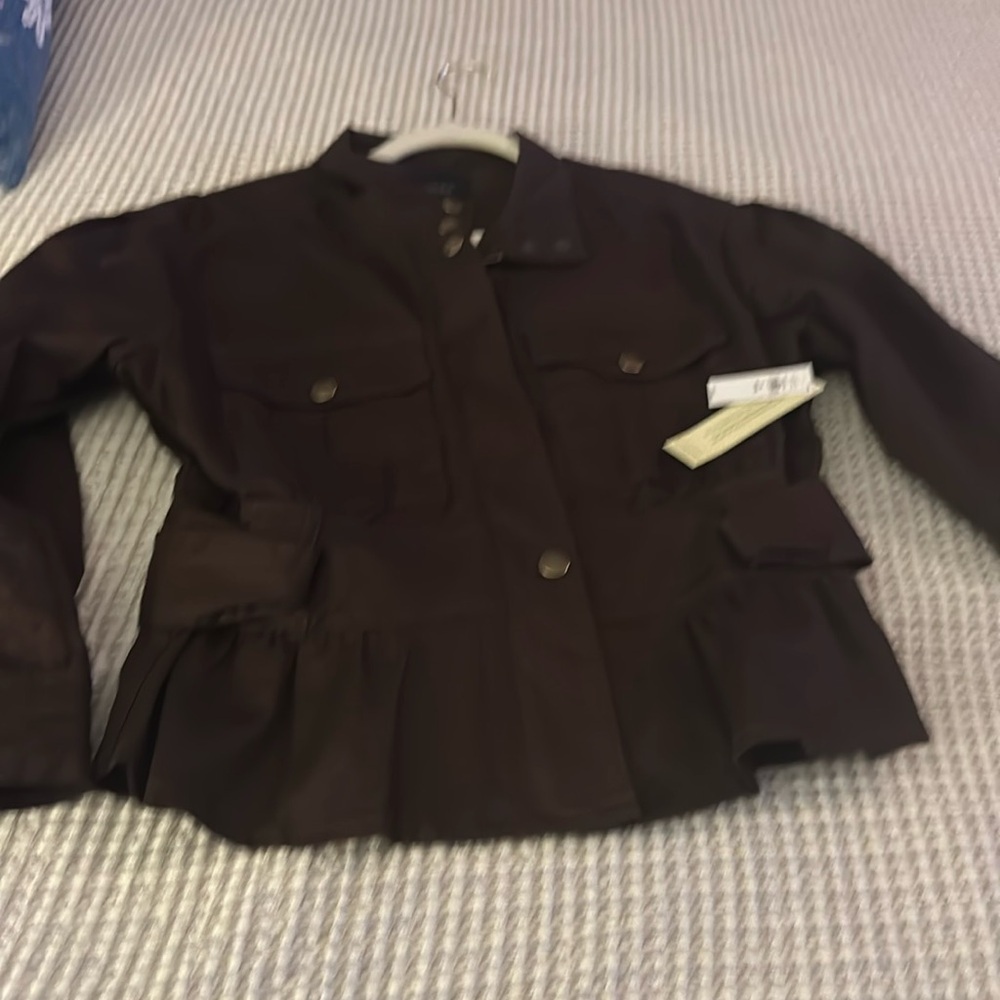 Banana Republic brown Linen cotton spandex jacket new with tags MP